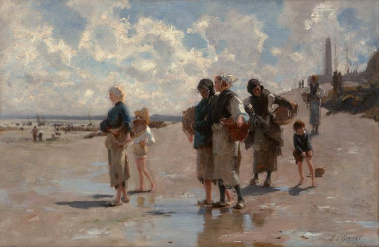Henry Sargent The Oyster Gatherers of Cancale (mk18) Sweden oil painting art